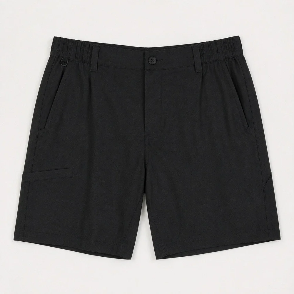 Eddie Bauer Tech Shorts Mens M Black EB011289 Flex Waist 9 Inch Inseam Stretch